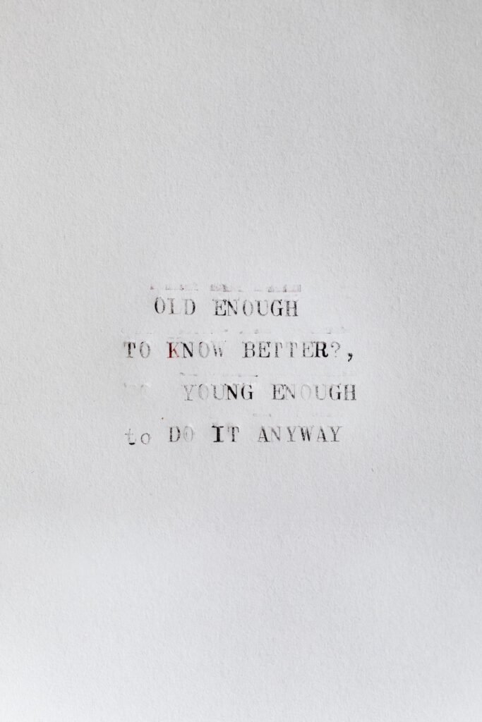 Text written with a vintage typewriter representing storytelling
